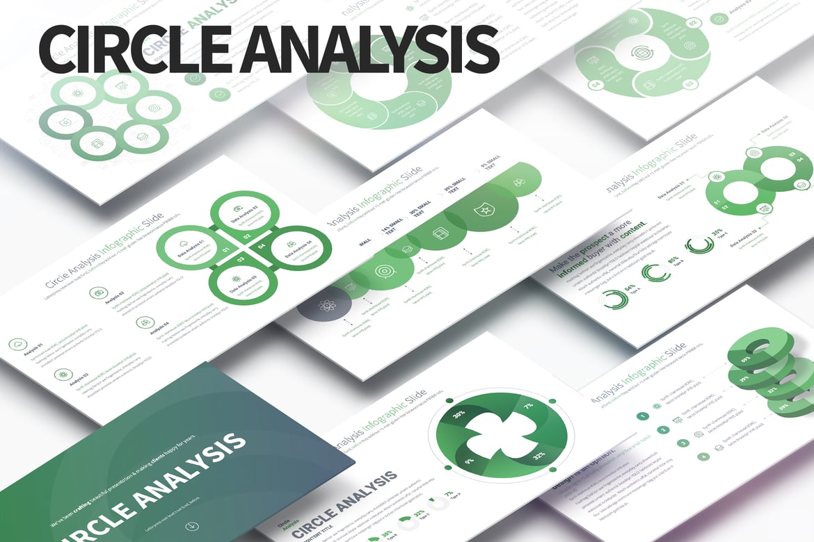 Analisis Lingkaran - Template PowerPoint Infografis Menarik
