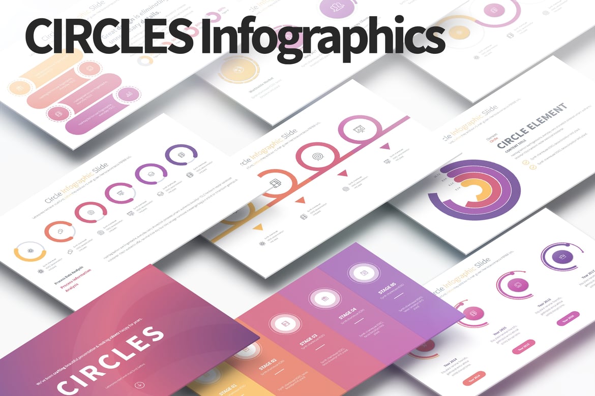 CIRCLES - Template PowerPoint Infografis Menarik