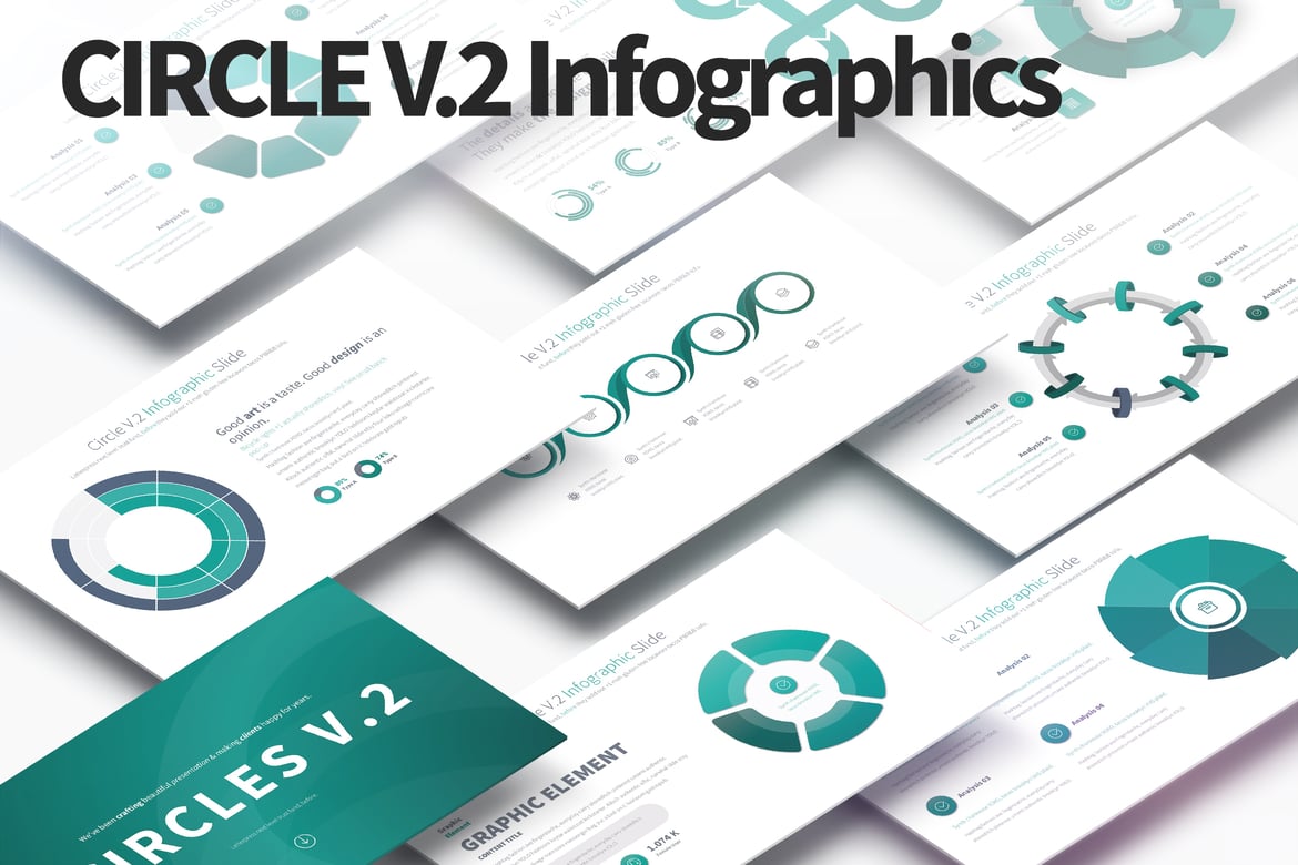 CIRCLES V.2 - Template PowerPoint Infografis yang Menarik