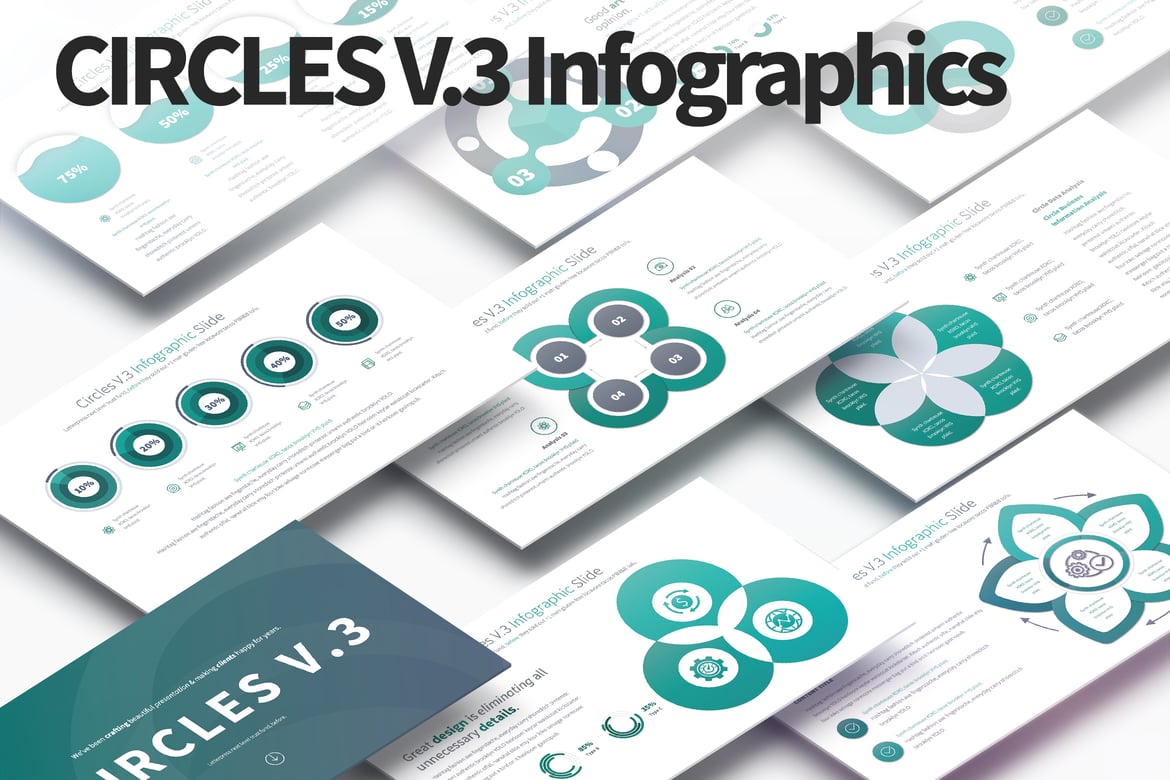 CIRCLES V.3 - Template PowerPoint Infografis Menarik