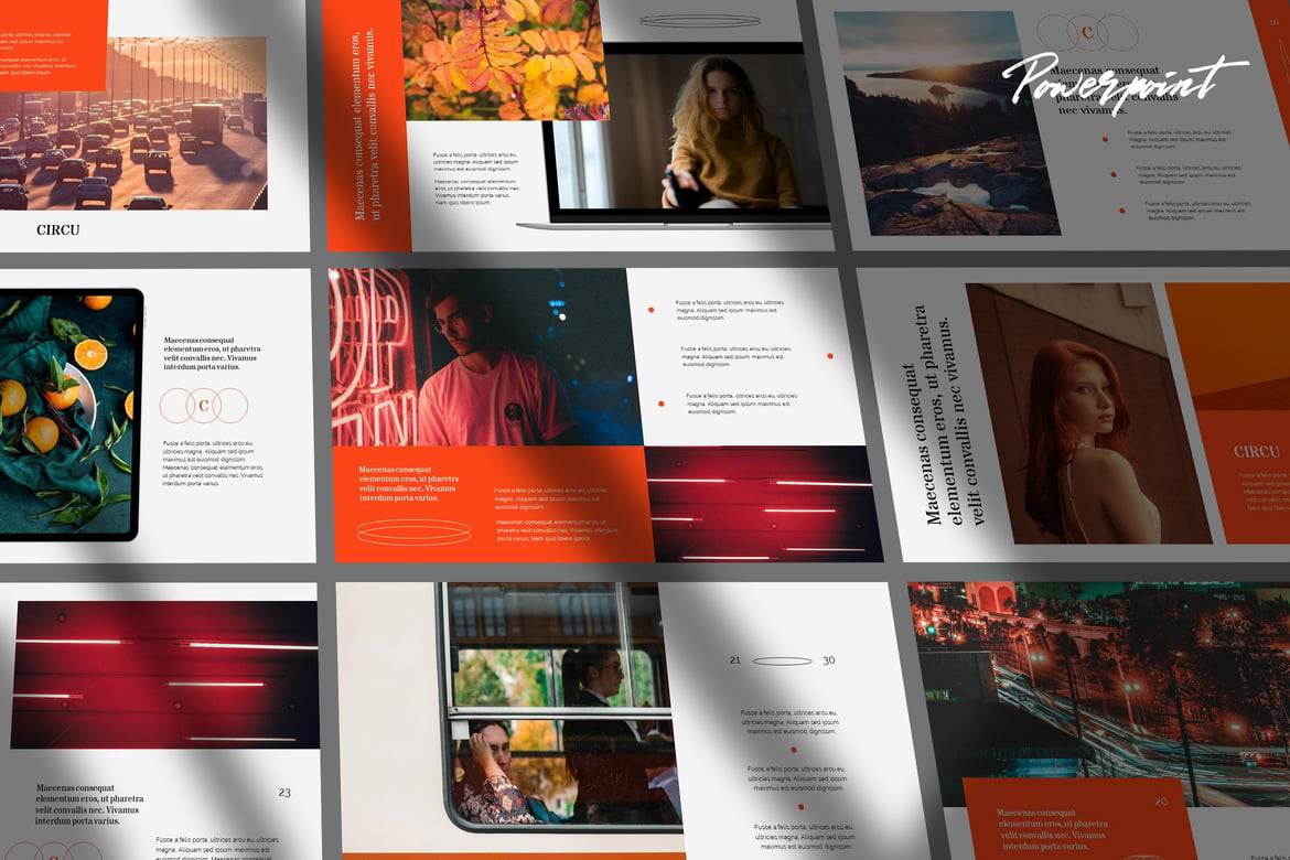 Template PowerPoint Bisnis Modern - Circu untuk Presentasi Mengesankan
