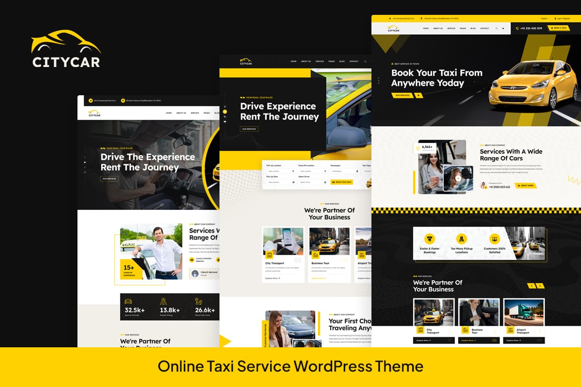 Cityride - Tema WordPress Layanan Taksi Online yang Modern dan Fleksibel