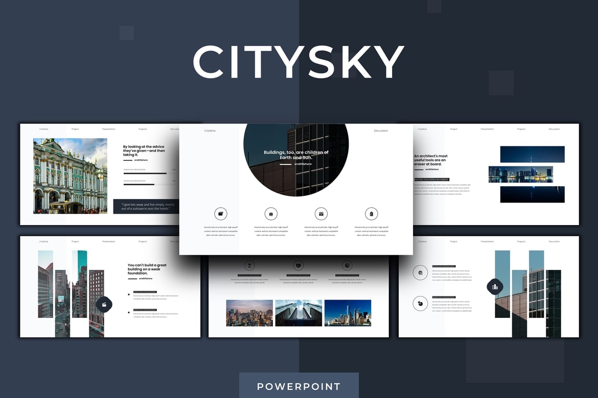 Citysky - Template Powerpoint Serbaguna untuk Presentasi Menarik