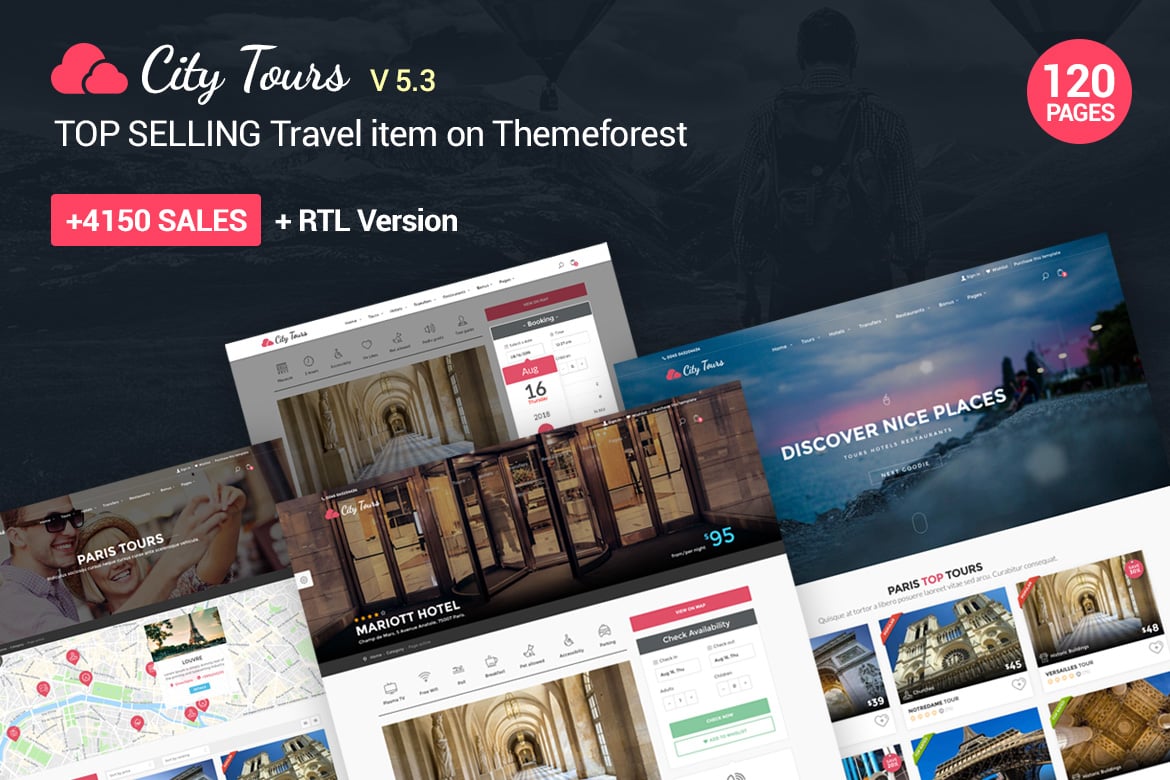 CityTours - Template Website untuk Wisata Kota dengan Tiket dan Panduan