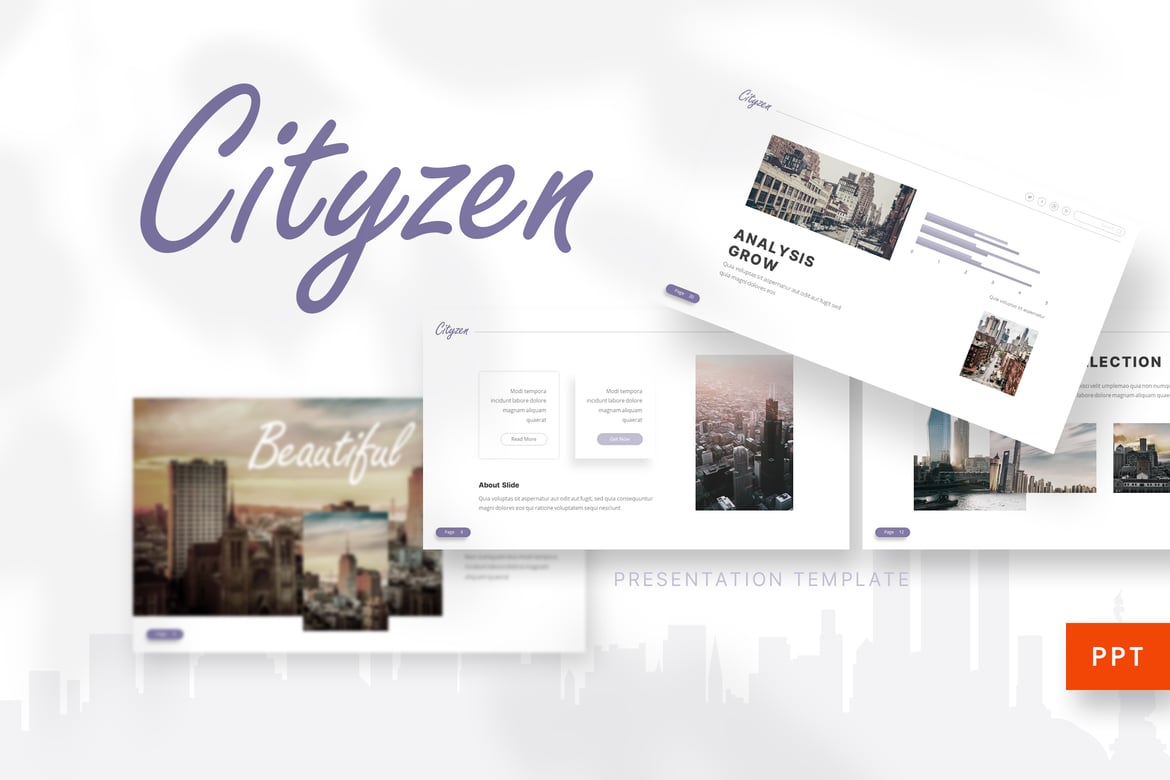 Cityzen - Template Powerpoint Profesional untuk Presentasi Menarik