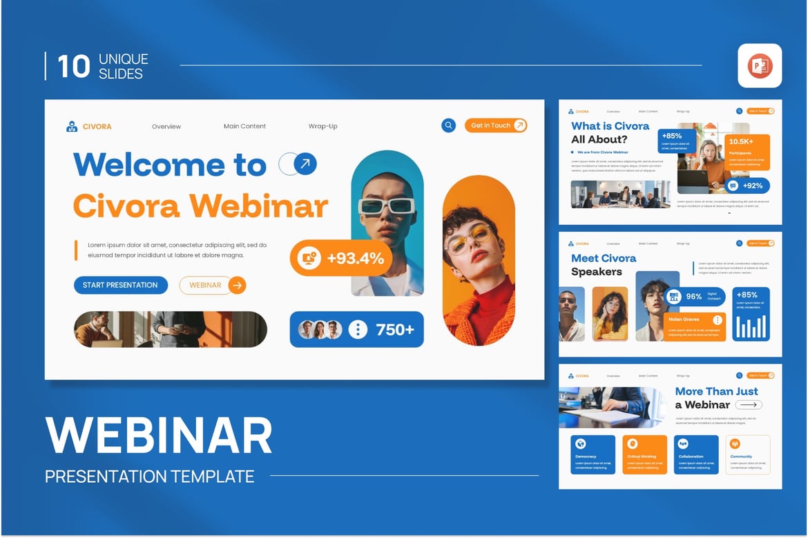 Template Presentasi PowerPoint Civora yang Menarik dan Profesional