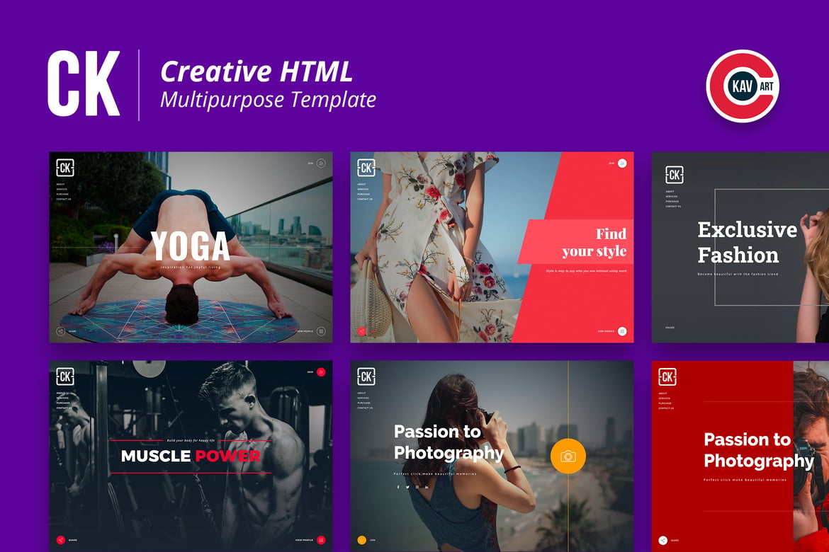 CK - Template Web HTML Serbaguna yang Kreatif dan Menarik