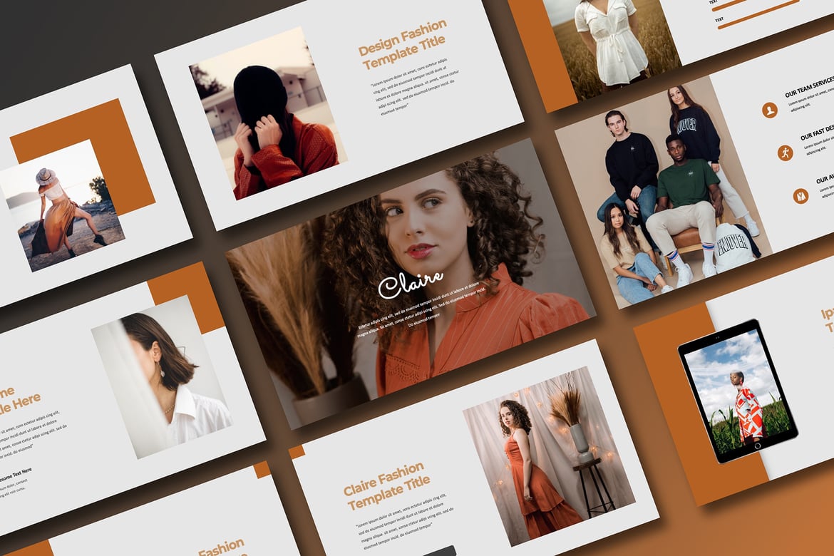 Template PowerPoint Claire yang Elegan dan Serbaguna