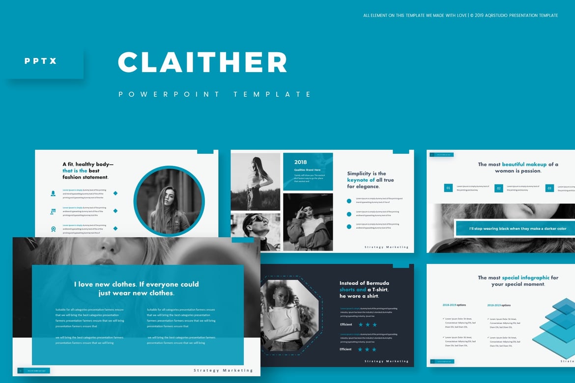 Claither - Template PowerPoint Serbaguna yang Menarik