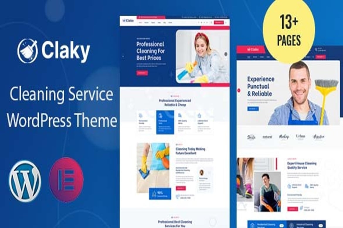 Claky - Tema WordPress Layanan Kebersihan yang Modern dan Menarik