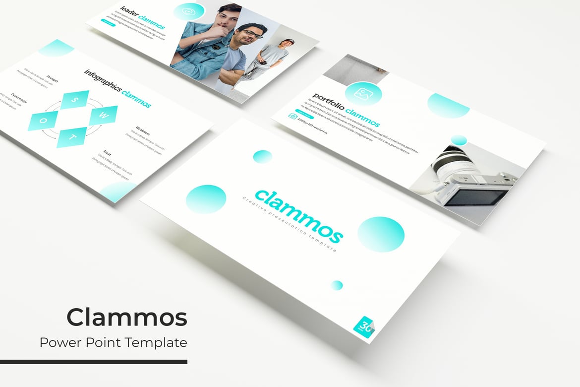 Clammos - Template Powerpoint Modern dan Menarik