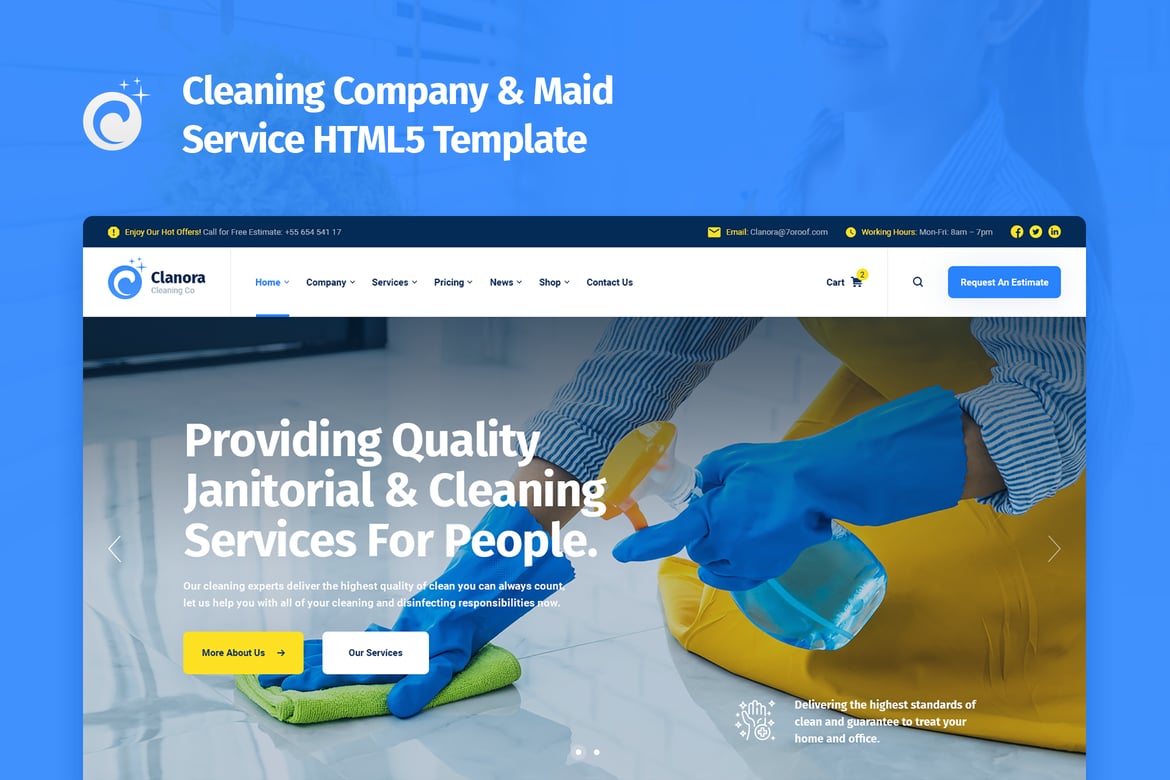 Clanora - Template Website Layanan Kebersihan yang Menakjubkan