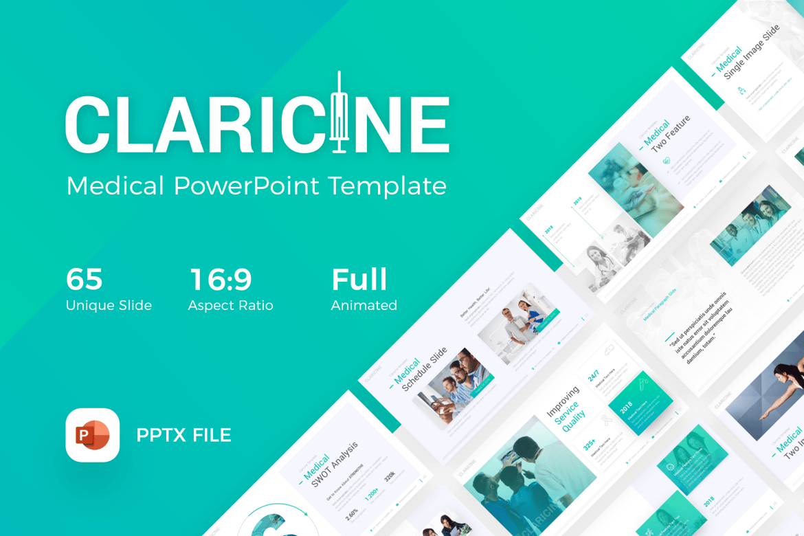 Template Presentasi Medis Claricine yang Menarik dan Profesional