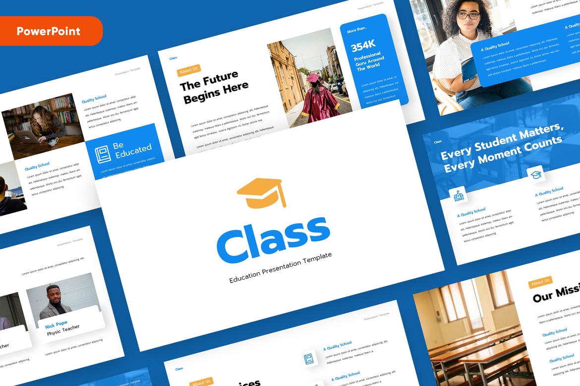 Template PowerPoint Kelas - Solusi Presentasi Profesional