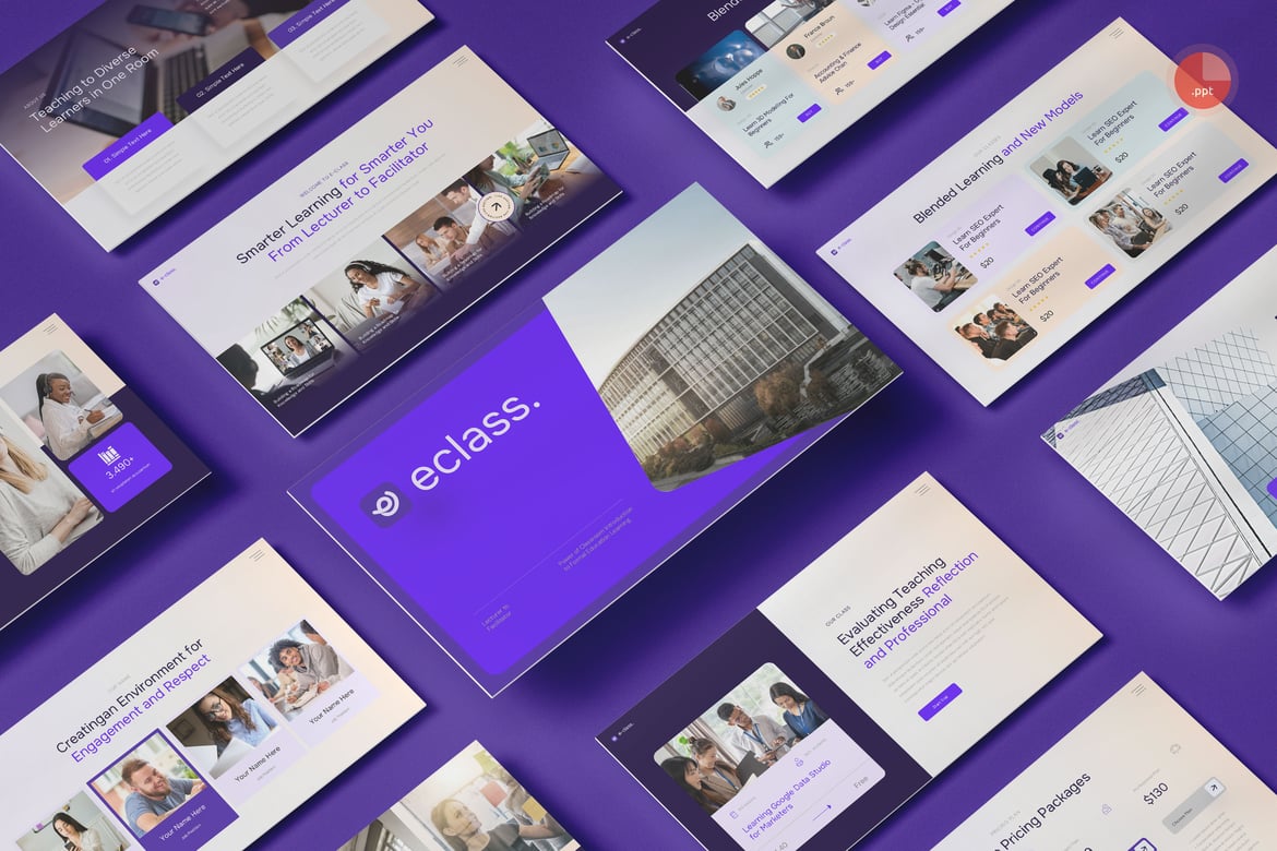 Template Presentasi PowerPoint Kelas Profesional