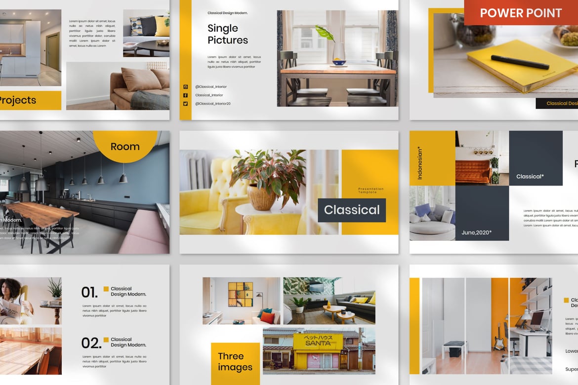 Template PowerPoint Elegan untuk Presentasi Klasik