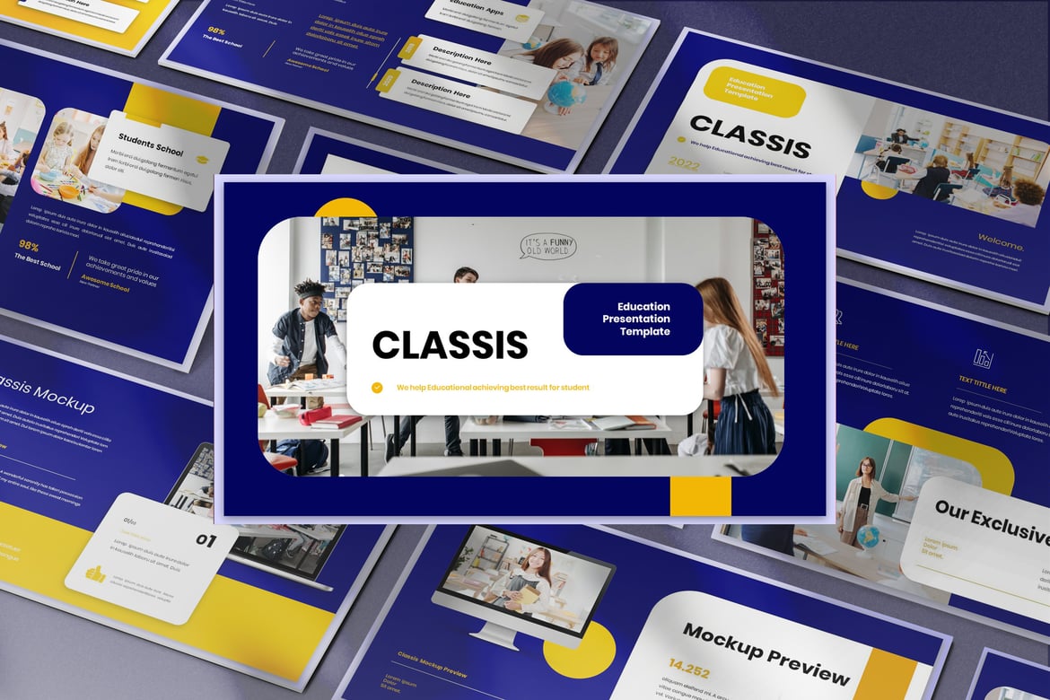 Template Presentasi PowerPoint Pendidikan Classis yang Menarik