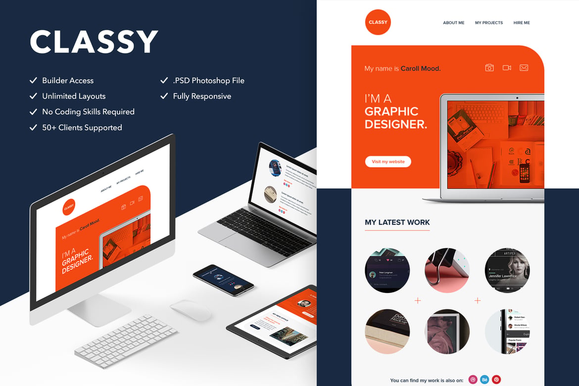 Template Website Kelas Atas - Akses Themebuilder Responsif