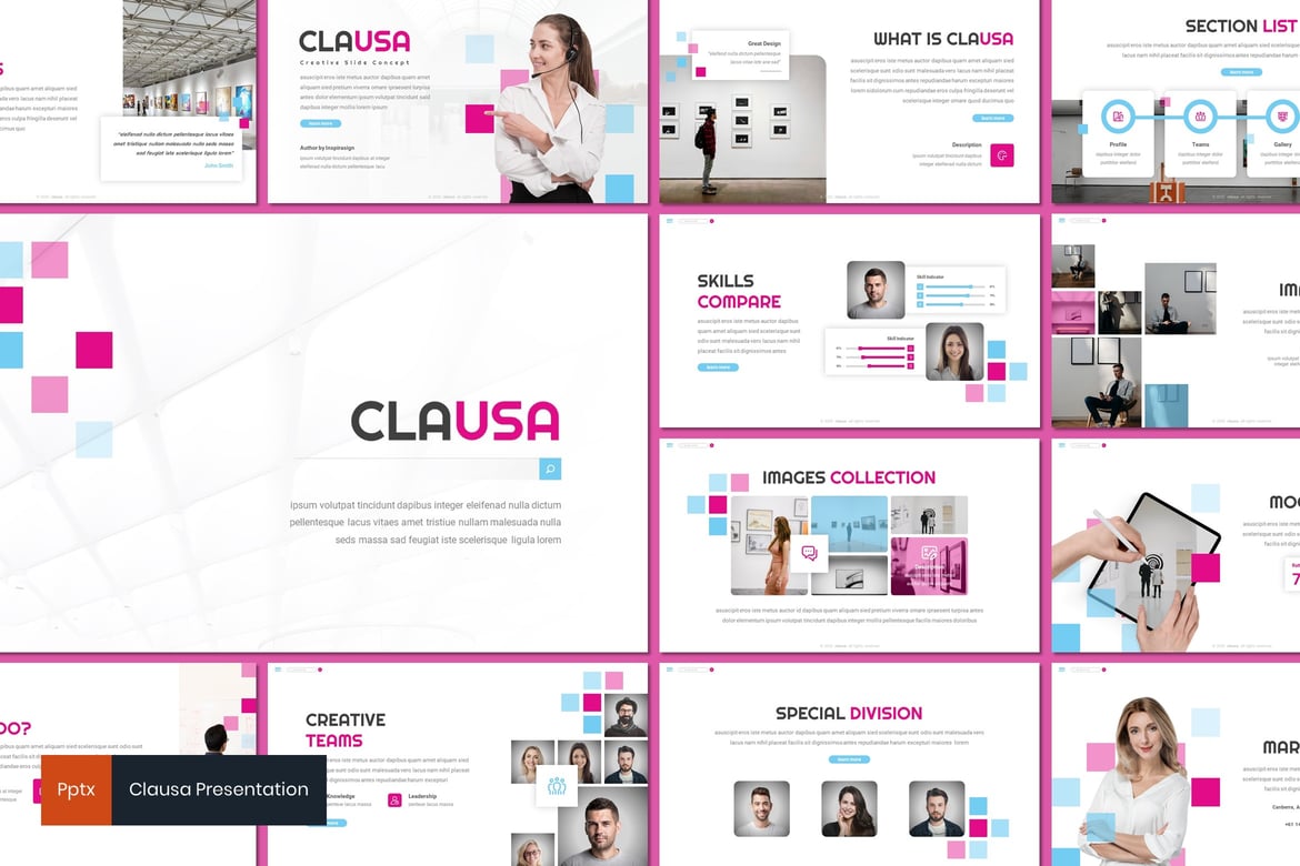 Template Presentasi PowerPoint Clausa - Solusi Kreatif untuk Bisnis Anda