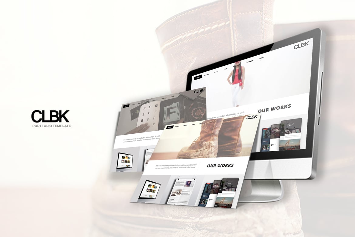 Template Website Portofolio Satu Halaman CLBK yang Responsif dan Elegan