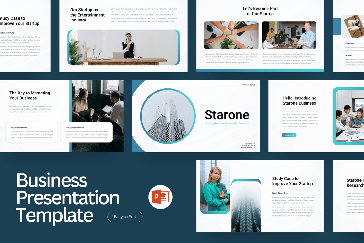 Template Presentasi PowerPoint Bisnis yang Menarik dan Profesional