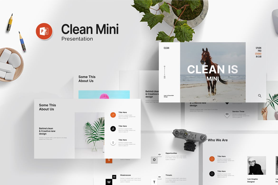 Template Presentasi PowerPoint Mini yang Elegan dan Minimalis