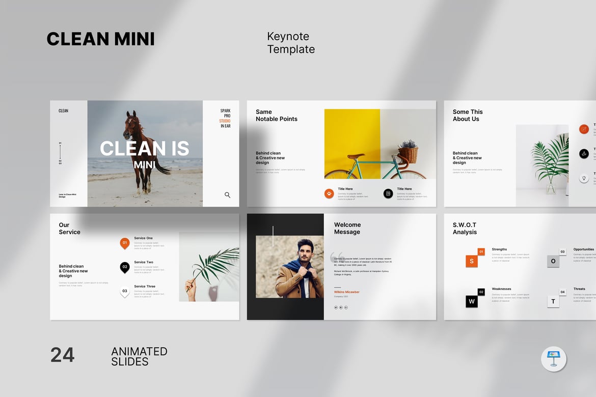 Template Presentasi Mini Bersih dan Modern