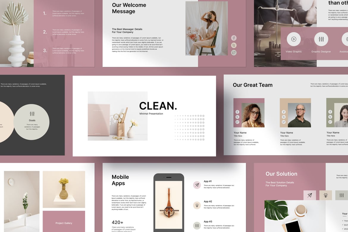 Template PowerPoint Presentasi Minimalis yang Bersih dan Profesional
