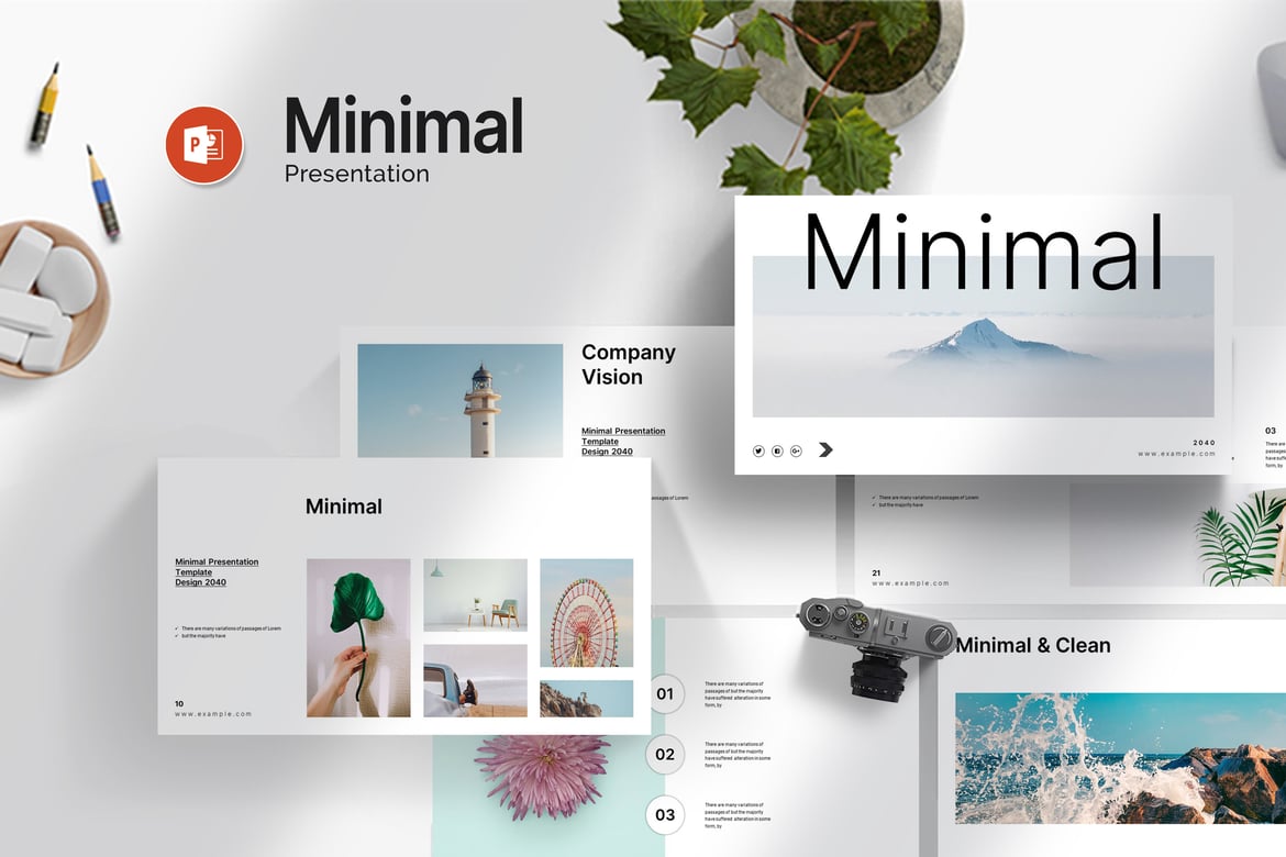 Template PowerPoint Minimalis yang Bersih dan Elegan