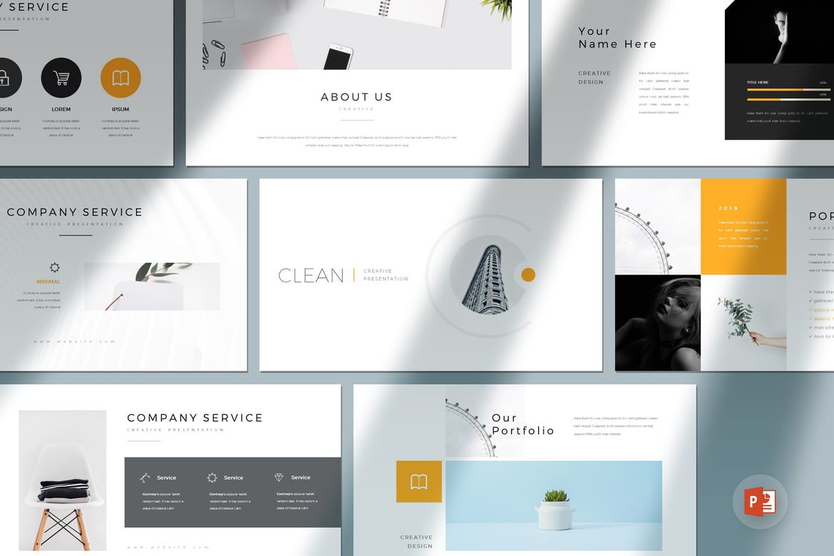 Template PowerPoint Minimalis yang Bersih dan Modern