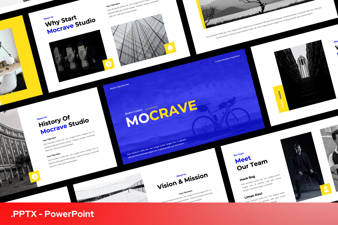 Template Presentasi PowerPoint Modern dan Bersih untuk Bisnis