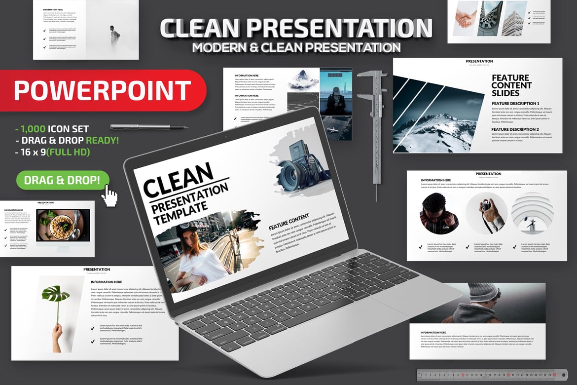 Template PowerPoint Presentasi Modern dan Bersih
