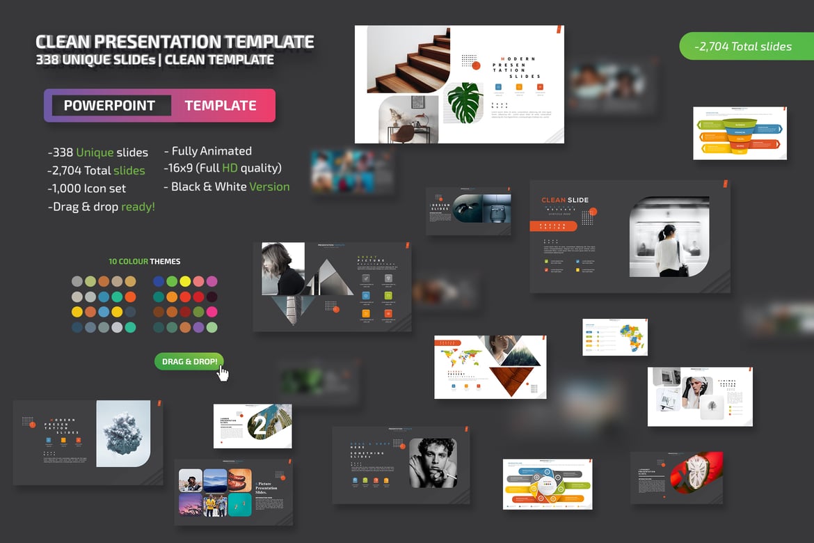 Template Presentasi PowerPoint Bersih dan Modern