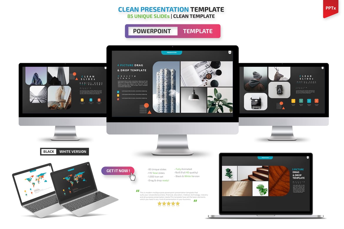 Template Powerpoint Presentasi Bersih dan Profesional