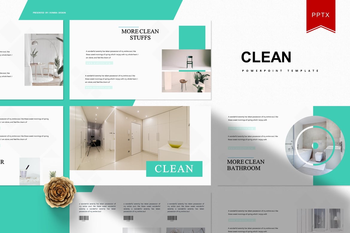 Template Presentasi PowerPoint Bersih dan Profesional