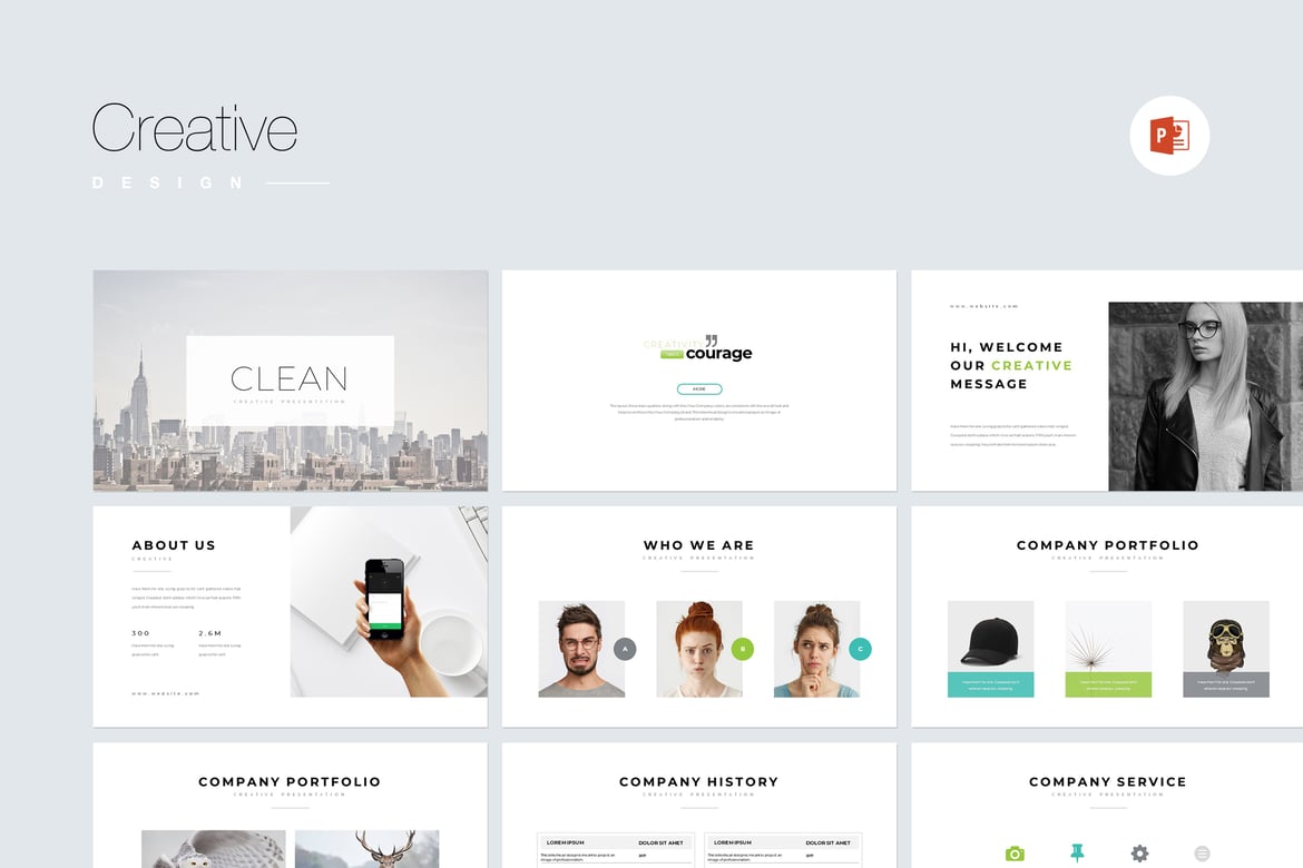Template PowerPoint Minimalis dan Profesional
