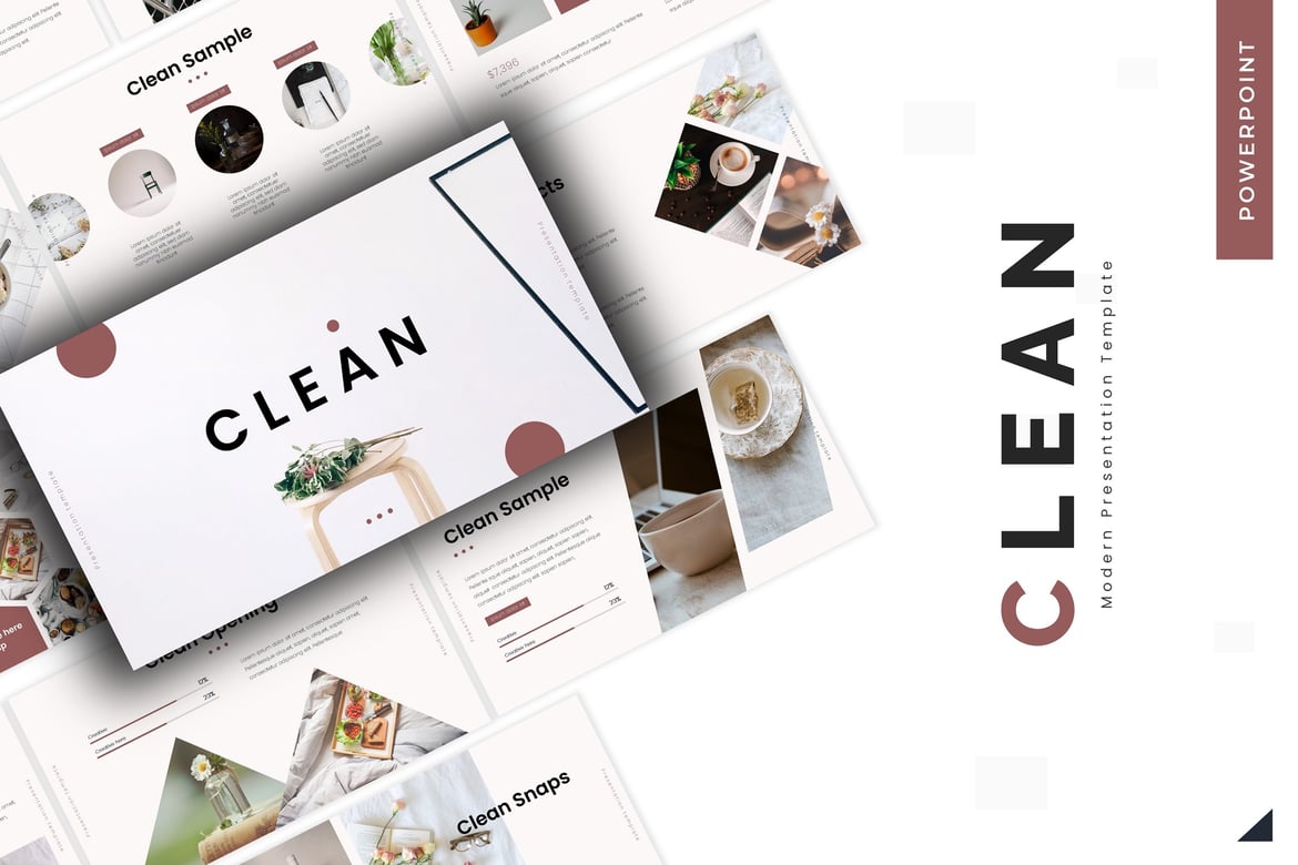 Template Powerpoint Clean - Solusi Presentasi Profesional Anda