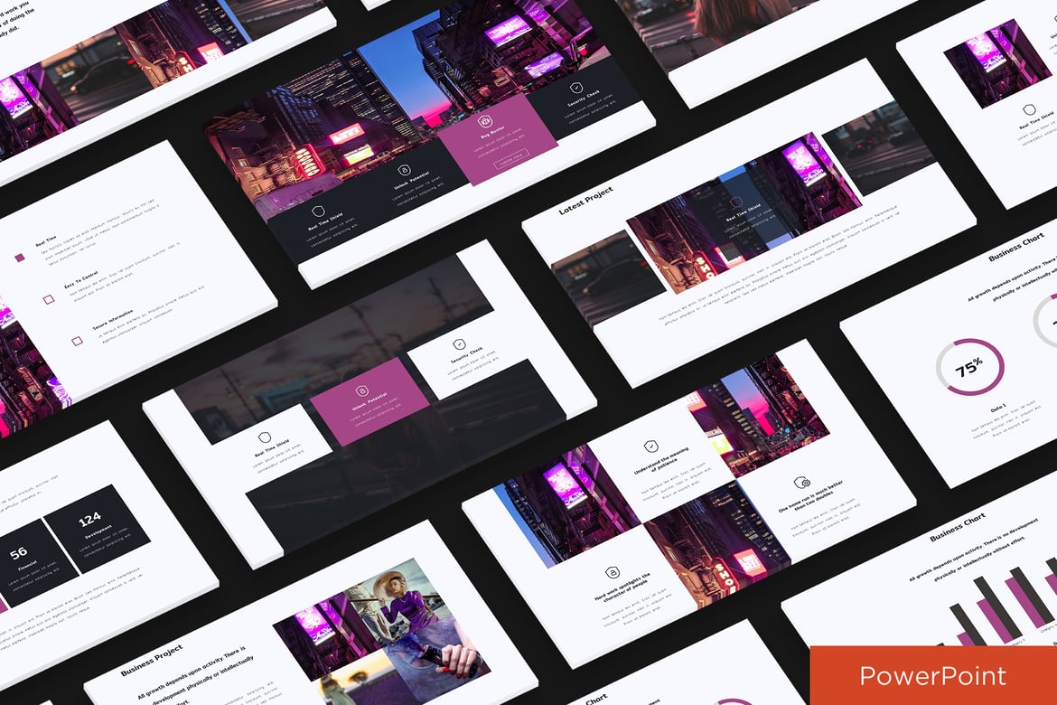 Template PowerPoint Presentasi Bersih dan Modern