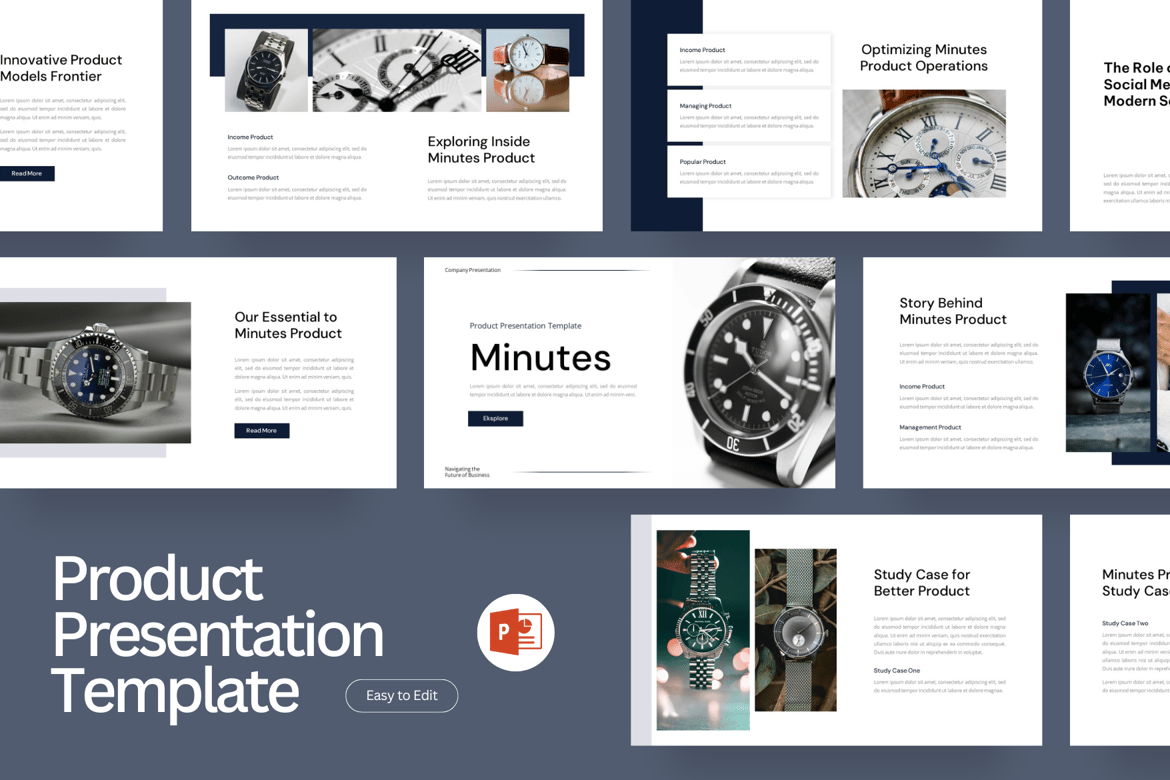 Template Presentasi PowerPoint Produk yang Menarik dan Profesional