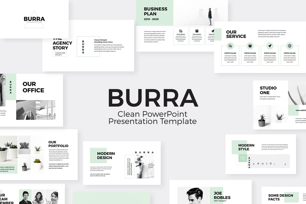 Template Presentasi PowerPoint Bersih dan Sederhana yang Menarik
