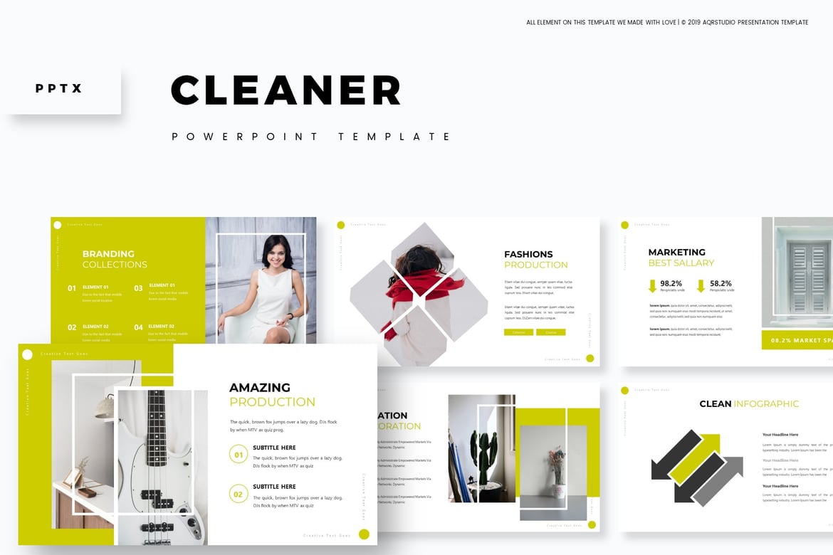 Template PowerPoint Bersih untuk Presentasi Profesional