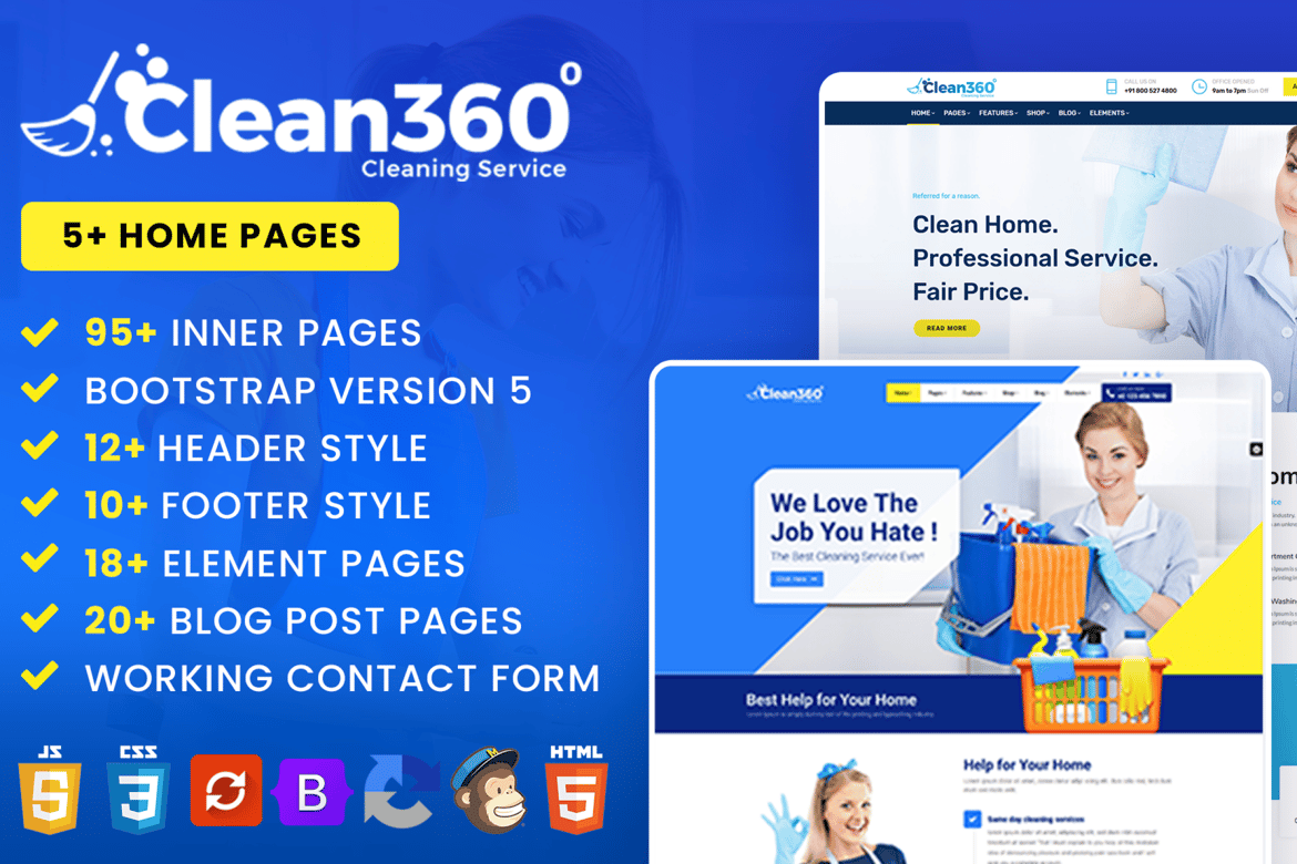 Template Website Layanan Kebersihan dan Pengendalian Hama yang Modern dan Responsif