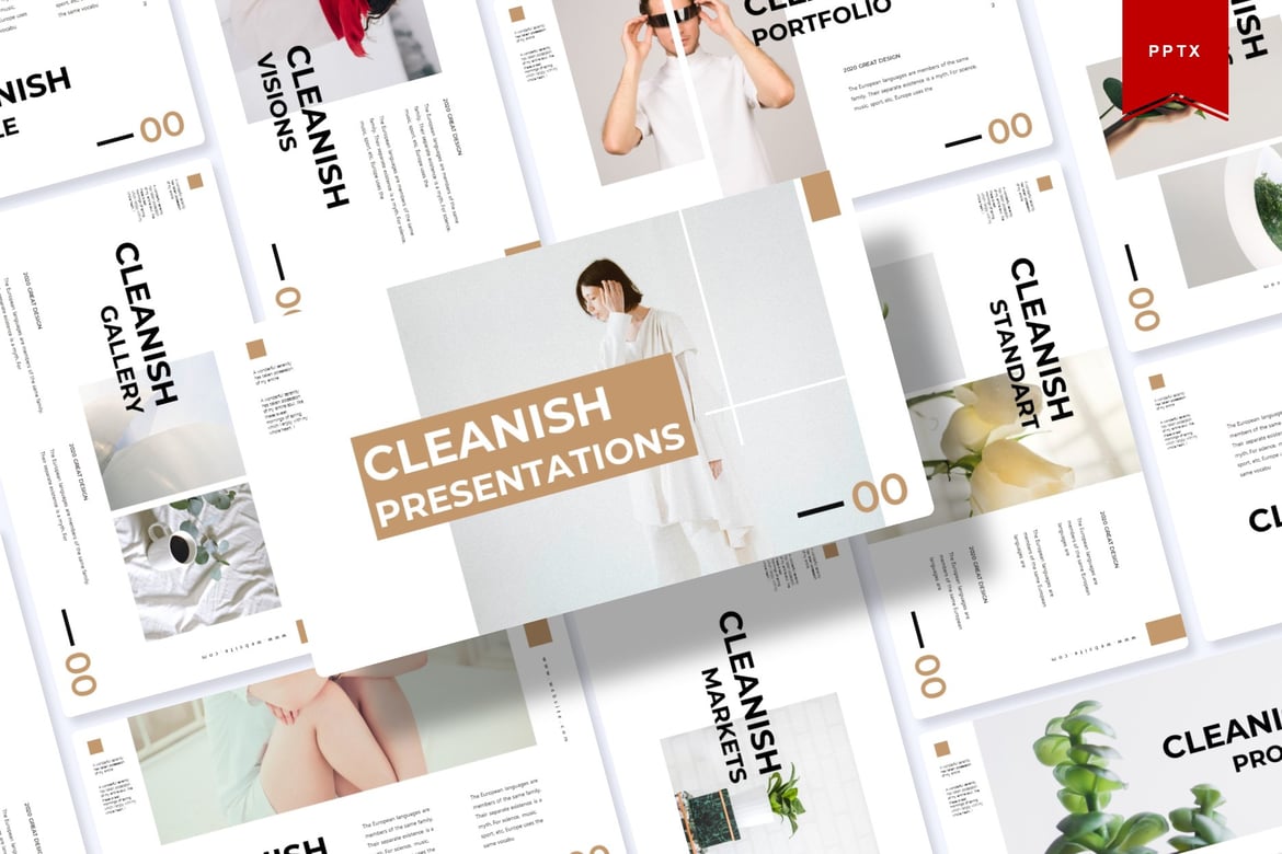 Template Presentasi PowerPoint Cleanish yang Modern dan Menarik