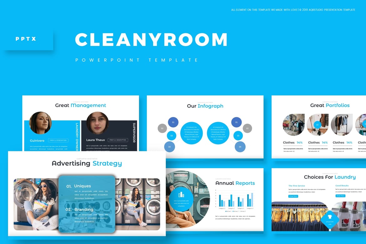 Template Presentasi Cleany Room - PowerPoint yang Menarik dan Multifungsi