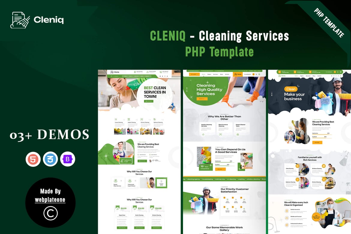 Cleniq - Template Website Layanan Pembersihan Modern dan Responsif
