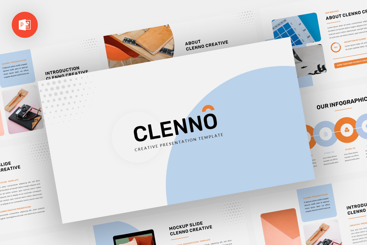 Clenno - Template Powerpoint Kreatif dan Modern