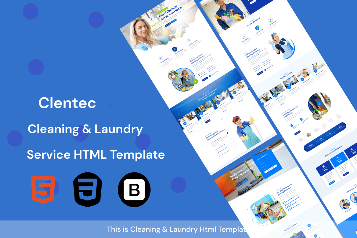 Clentac - Template Website Layanan Kebersihan yang Menawan
