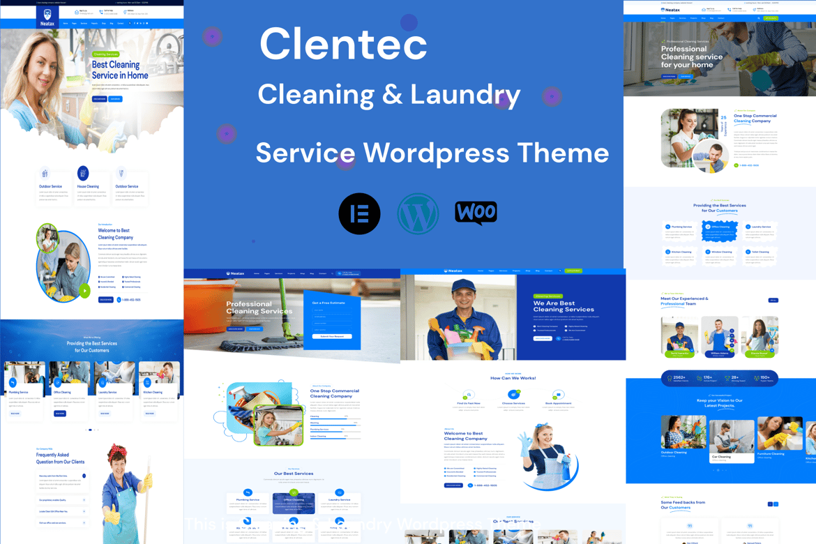 Clentac - Tema WordPress Layanan Kebersihan yang Modern dan Menarik