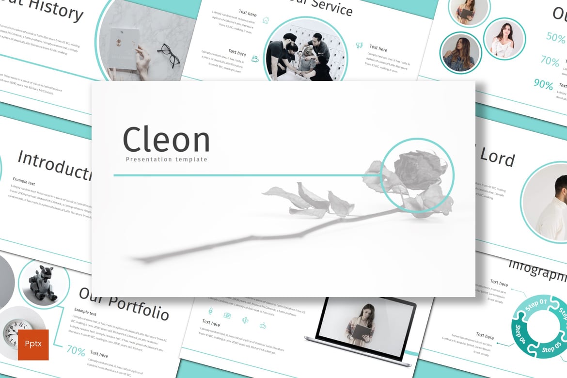 Cleon - Template Presentasi PowerPoint Kreatif dan Minimalis