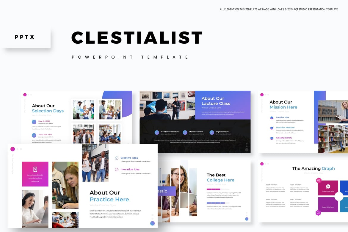 Clestalist - Template PowerPoint Serbaguna yang Menarik